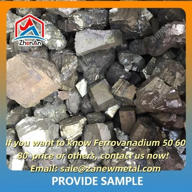 Morceaux de ferro-vanadium de haute-pureté 50 %